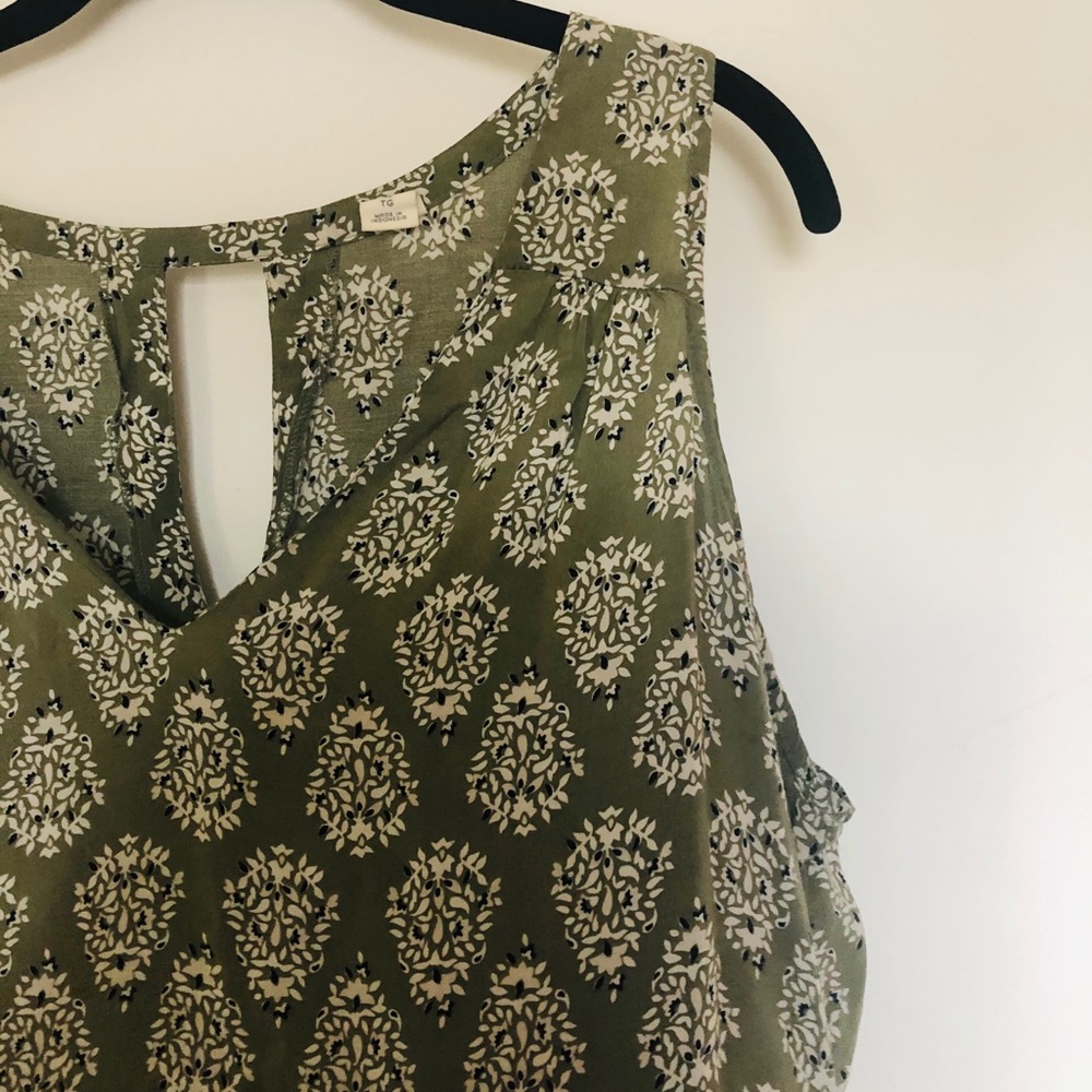 Sage Green Patterned Tank